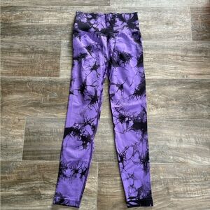 Purple Tie-Dye Leggings